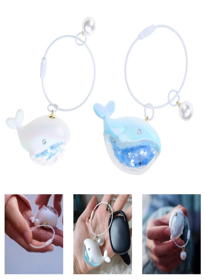 YZYDF Whale Keychain Marine Life Animal Keychains for Car Bag Keyring Personality Key Chain Charm Jewelry Valentines Day Gift, 9*5.5cm, White - Image 2